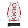203.2 X 101.6mm Football Trainer Throwing Net, Training Throwing Target Practice Net with 3 Target Pockets, Knotless Net Includes Bow Frame and