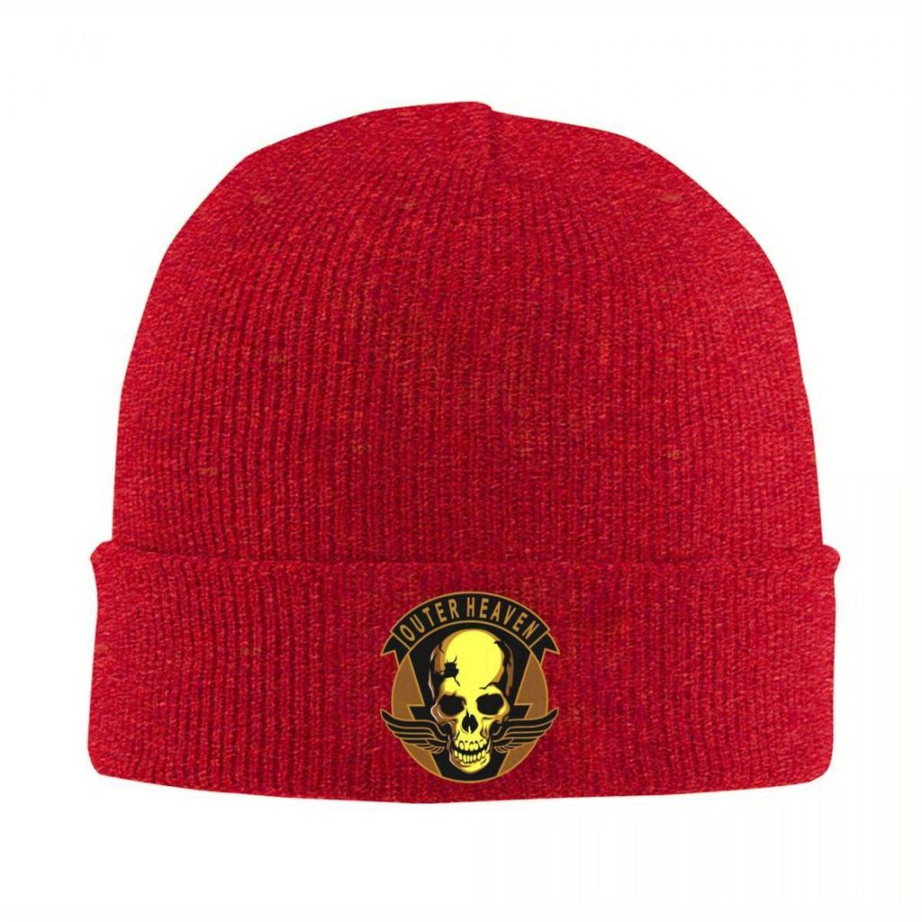 Metal Gear Solid Outer Heaven Knitted Hat Beanie Autumn Winter Hat Warm Street MGS1 Game Caps Men Women