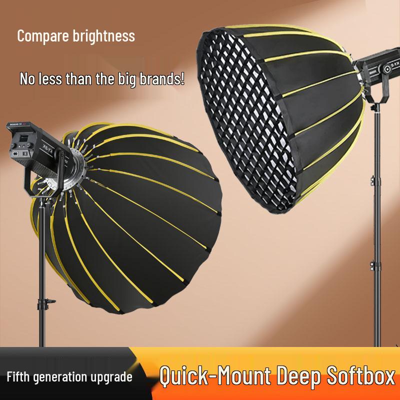 300W LED Studio Photography Light with Deep Parabolic Softbox