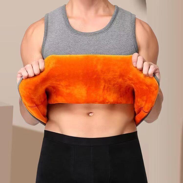 Men's Ultra-Soft Plush Warm Vest - Thickened, Instant Heat, Slimming, Autumn/Winter Innerwear