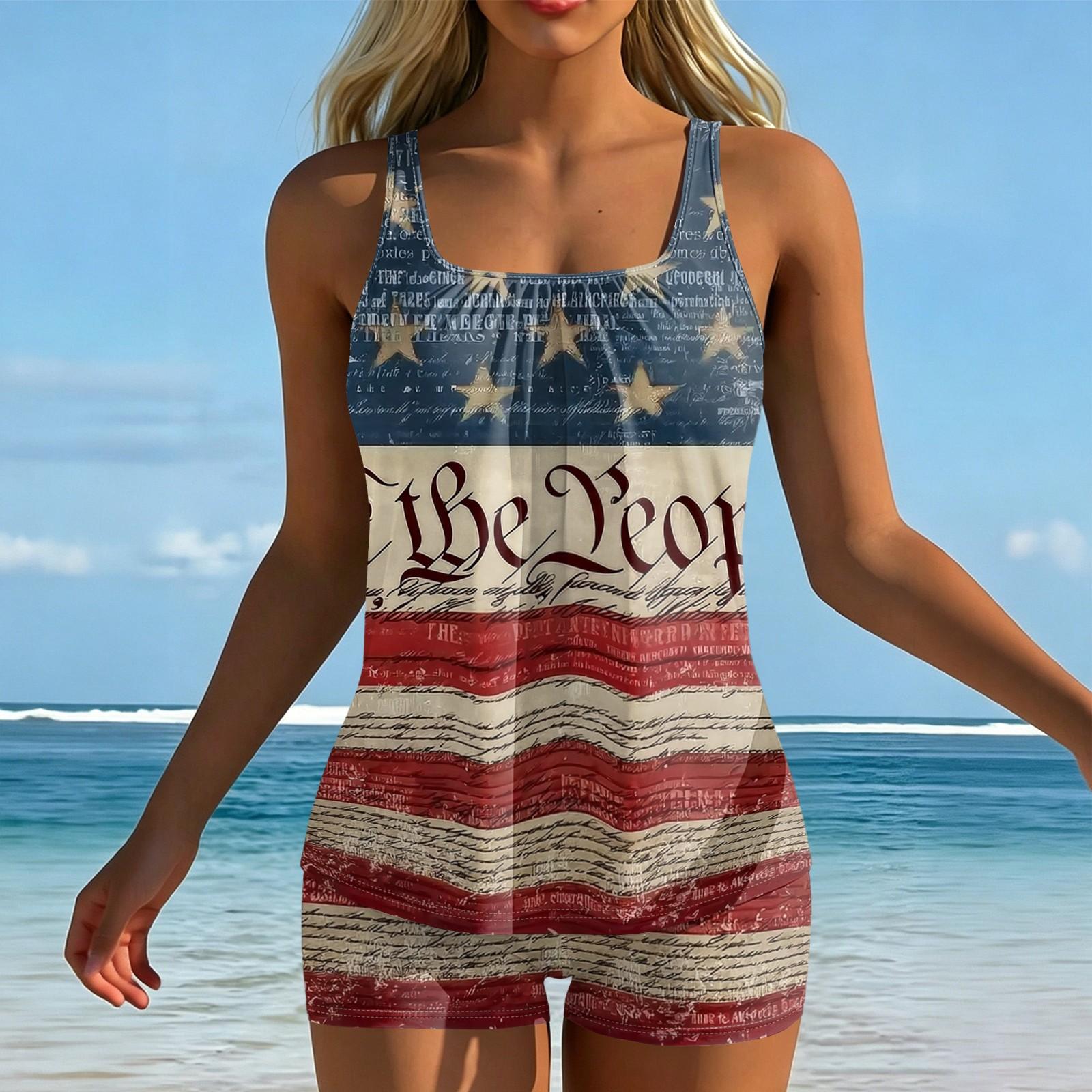 

Women s Printed Split Swimsuit Sport Swimsuit Two-Piece Set XL кавун червоний колір