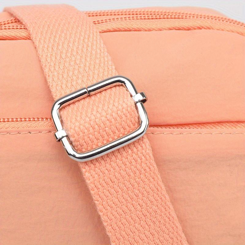 Borsa a tracolla in nylon ultraleggera da donna con tracolla larga regolabile, borsa da donna leggera con chiusura a zip, elegante borsa a tracolla