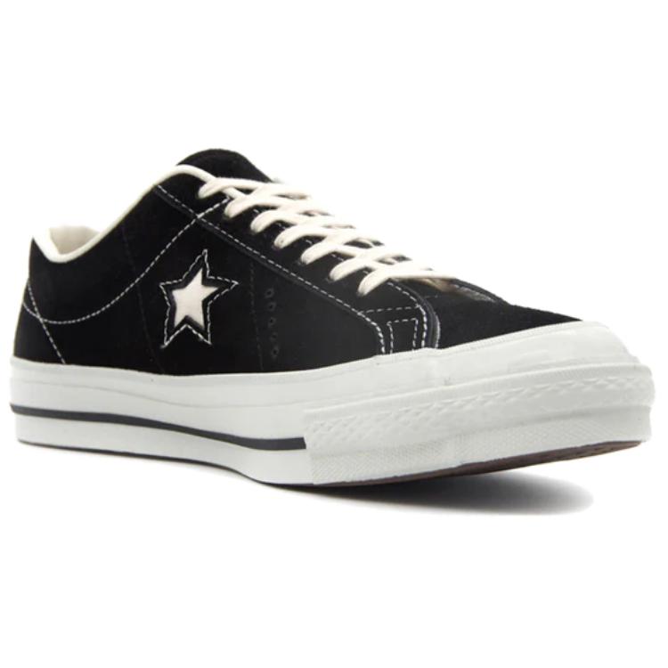 Converse One Star J Vtg Comfortable Slip Resistant Durable Low Top Skate Shoes Men Sneaker Black White 35200330