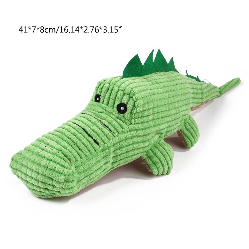 Dog Plush Toys Squeak Alligator for Dogs Interactive Stuffed Animal Chew Toy for Small Medium Dogs Reducing Boredom