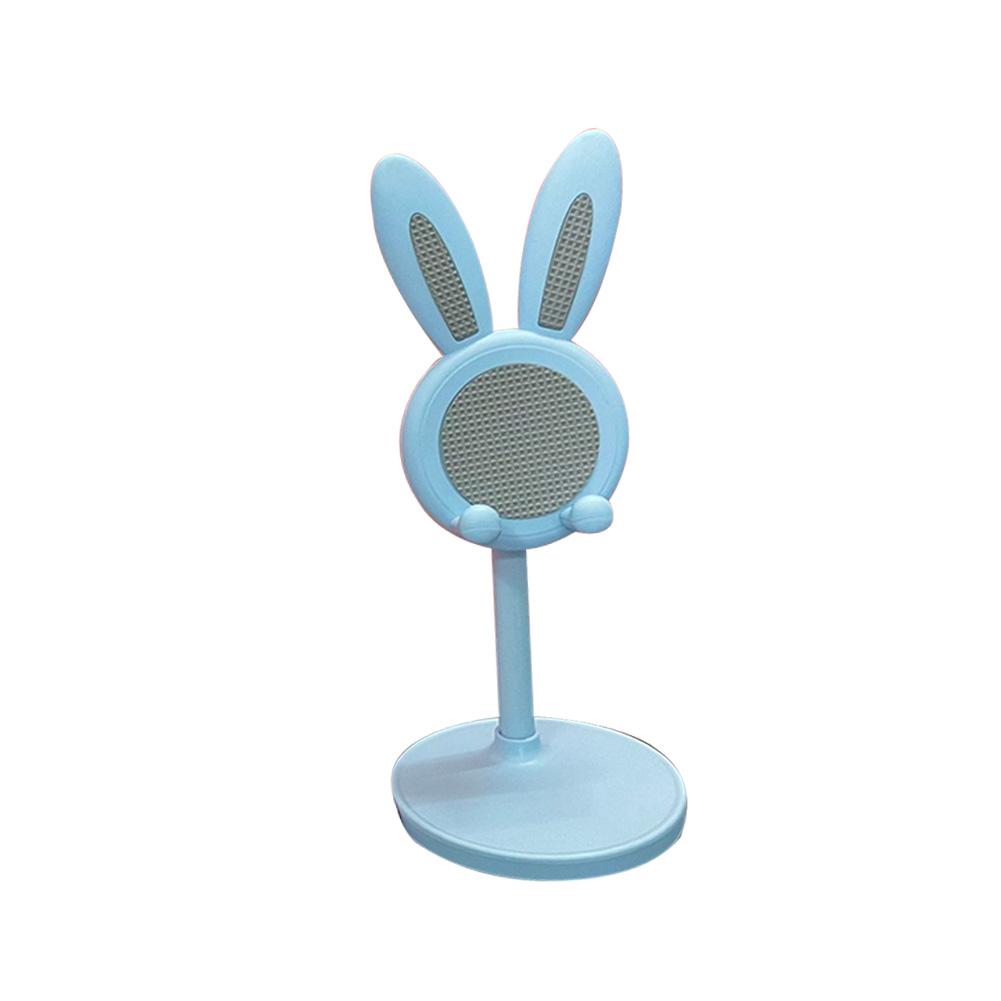 

Подставка для сотового телефона с регулируемым углом и высотой, подставка для телефона в виде кролика для стола, милый держатель для телефона в виде кролика для стола, универсальная подставка для мобильного телефона синий