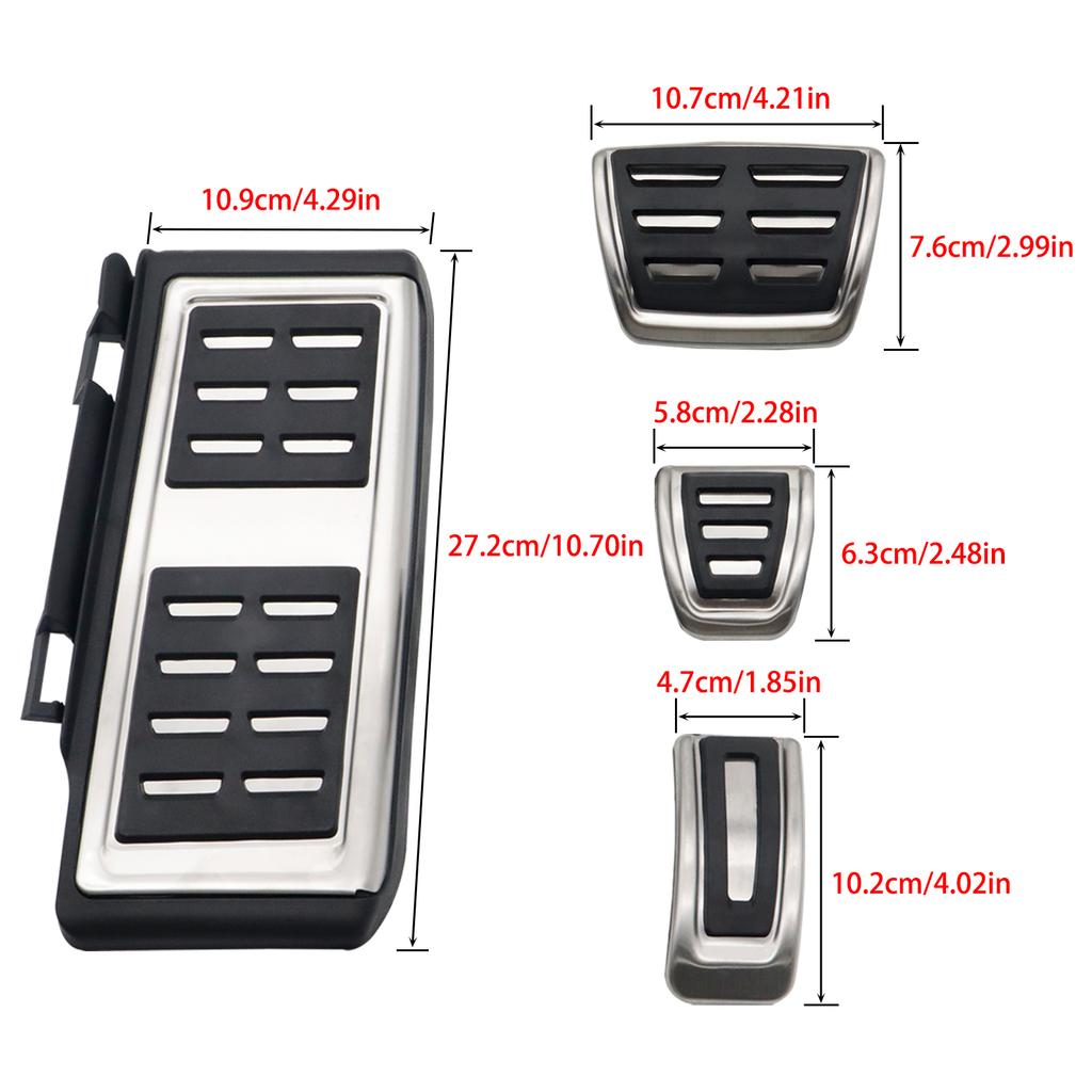 Gas Brake Pedal Sets For Volkswagen VW Golf MK7 8 Passat B8 3G Tiguan 2 Touran 2 Polo 5 6 T-Roc Jetta 7 A7 Stainless Steel MT AT