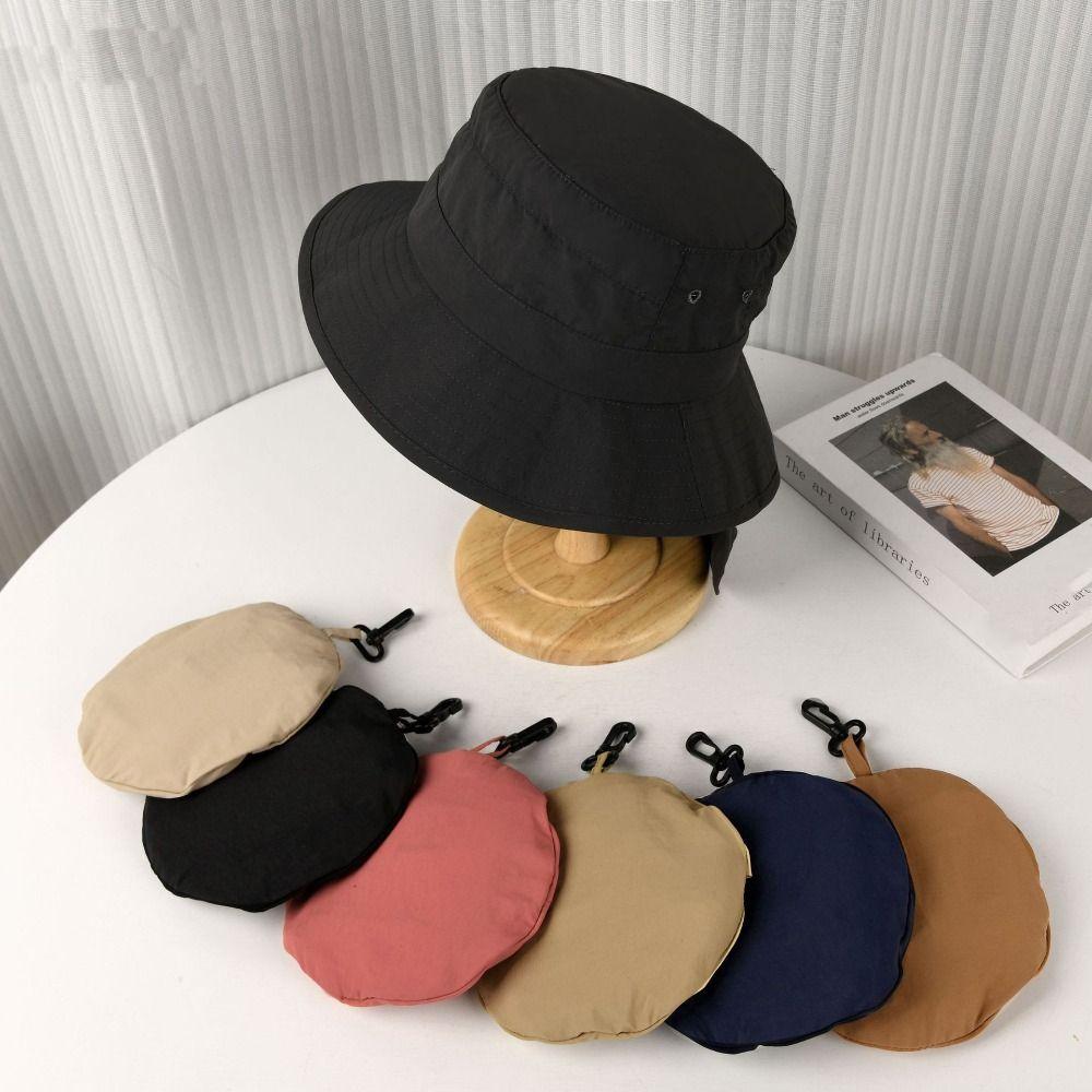 UPF 50+ Foldable Bucket Hat Waterproof Wide Brim Sun Hat Lightweight Anti-UV Fishman Hat  Unisex