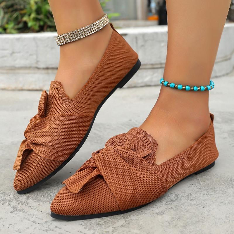 

2025 Женские балетки для ходьбы с острым носком однотонные лоферы дышащая сетчатая обувь удобные женские кроссовки Zapatos De Mujer 36 коричневый