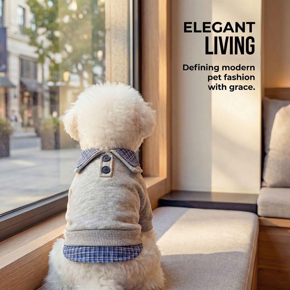 Soft Pet Dog Hoodie Preppy Style Two Legs Dog Clothes Casual Style Dog Pullover Outdoor Activities
