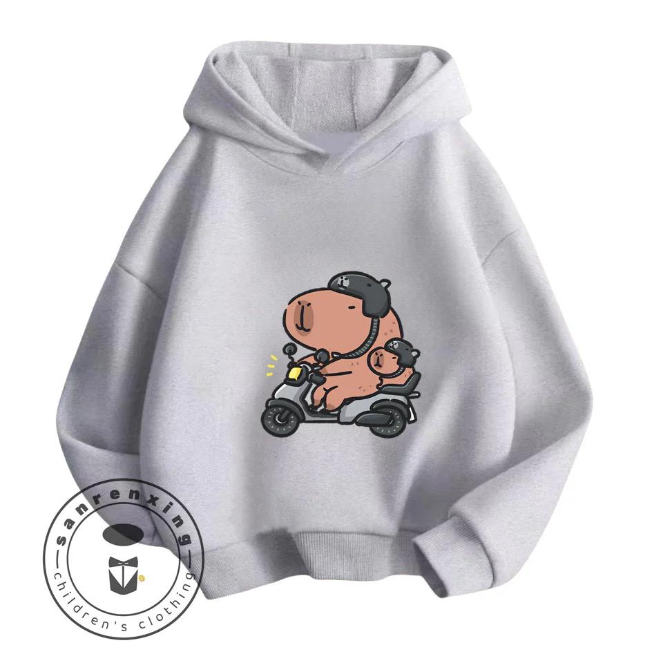 Capybara Cartoon Natural Cotton High Quality Niche Design Exquisite Details Feel Skin Friendly Children's Autumn Winter Hoodie