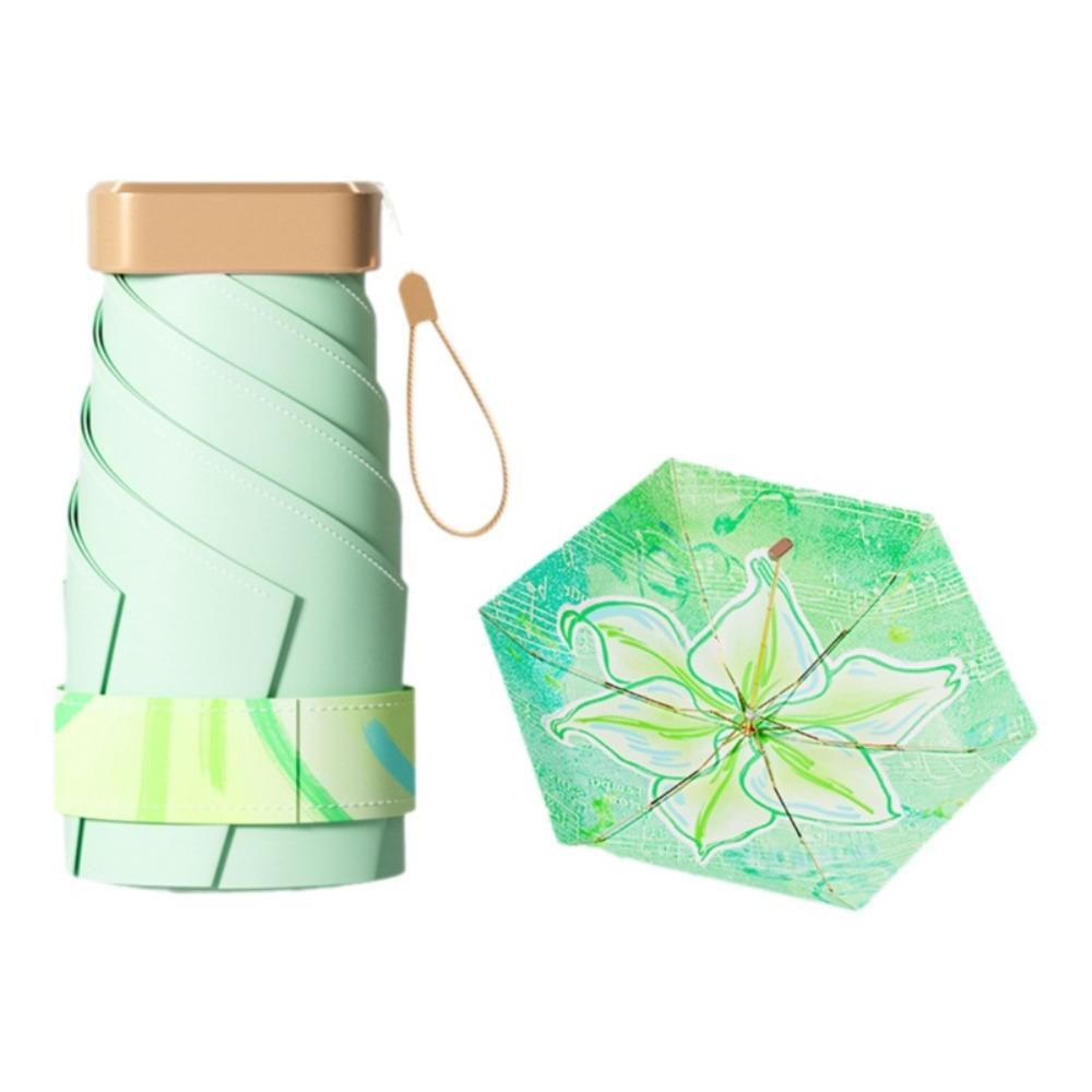Floral Pattern Sunshade Umbrella Windproof Mini Parasol Beautiful Folding Rain Umbrella Women Style 5