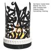 Ramadan Candle Holder Retro Arabic Style Black Iron Tealight Holder with Islamic Engraving for Eid Home Table Mantel Decor