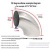 304 Stainless Steel 90° Elbow for Exhaust and Handrail Systems