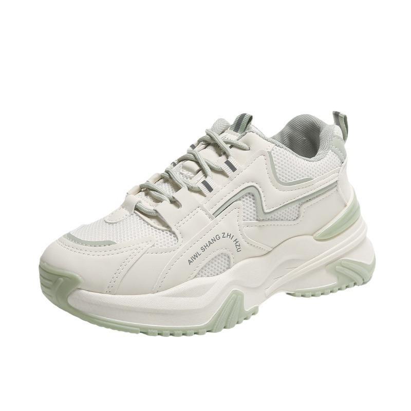 Scarpe da ginnastica alla moda per papà, nuove per primavera e autunno, suola spessa, casual, sportive, in rete traspirante, suola morbida