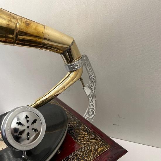 Gramofon nostalgic Fonograf Nou stil de recorder de lucru Gramofon lucrat manual Idee bună de cadou