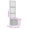 Garden Trellis Planter Black 35 X 30 X 135 Cm Metal