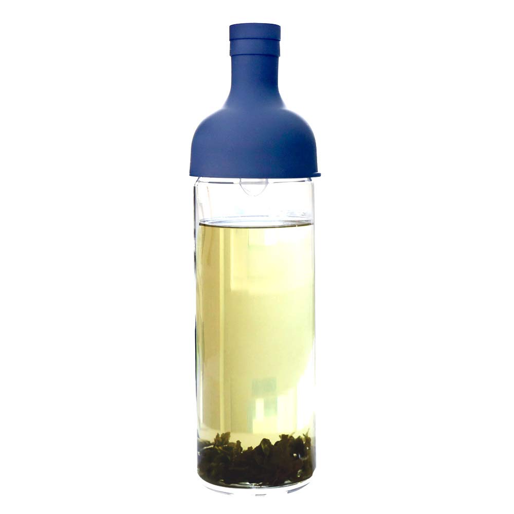 HARIO FIB-75-NV-Y Navy Filter-in Bottle, 750ml, for Cold Tea and Cold Brew. Available In 5 Colors. Kitchen Pitcher, Jug, Decanter, Limited Edition