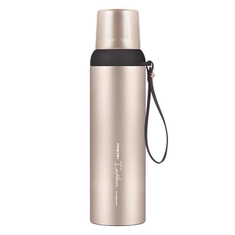 316 Stainless Steel Insulated Travel Bottle With Leakproof Lid Carrying Rope 600-800ml Office Outdoor Car Use