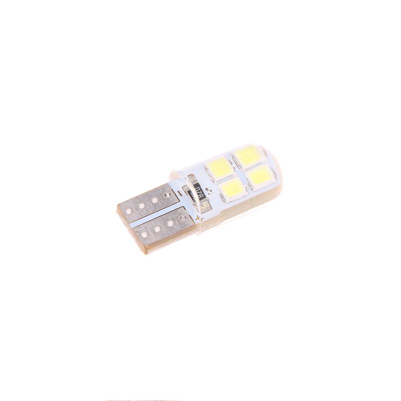 Car Led T10 W5W Canbus Glass Cob 6000K Reading Dome Lamp Marker Wedge License Platelight Bulb 168 194 192 Dc 12V White Blue Red