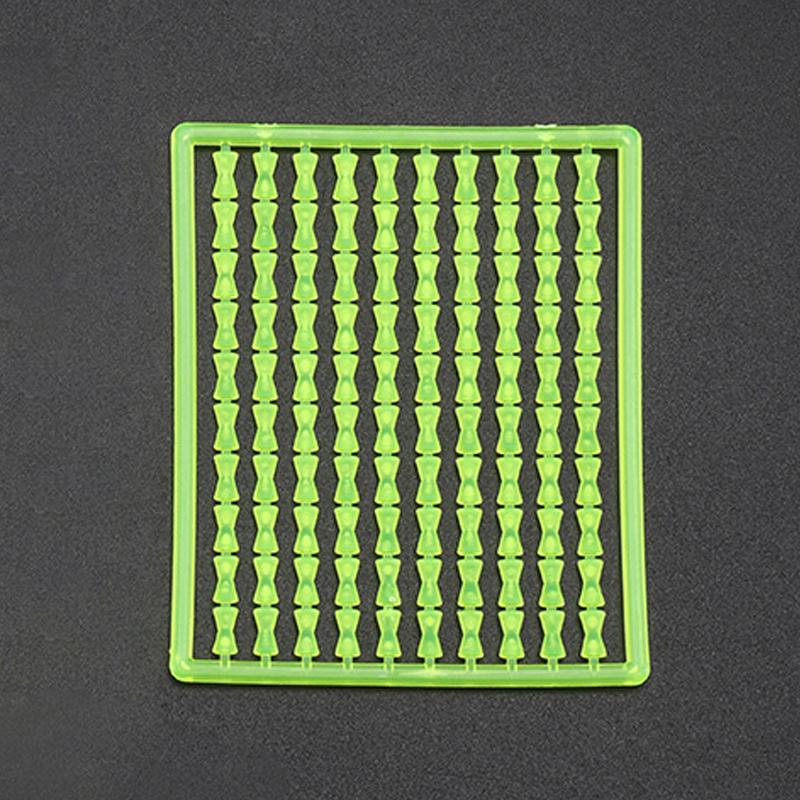10Cards/Lot 1000Pcs Carp Fishing Hair Stops For Bait Dumbell Shape Small Fishing Bobber Stop Bead Fishing Tackle