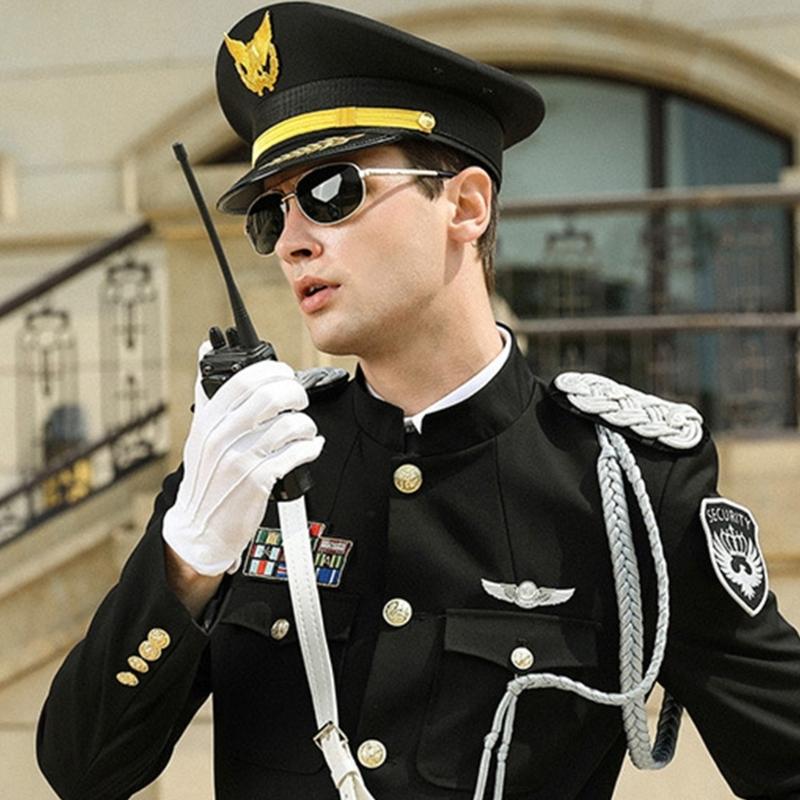 Roleplay Uniform Hat Unisex Adult Security Guard Hat Party Gathering Hat Wide Brimmed Hat