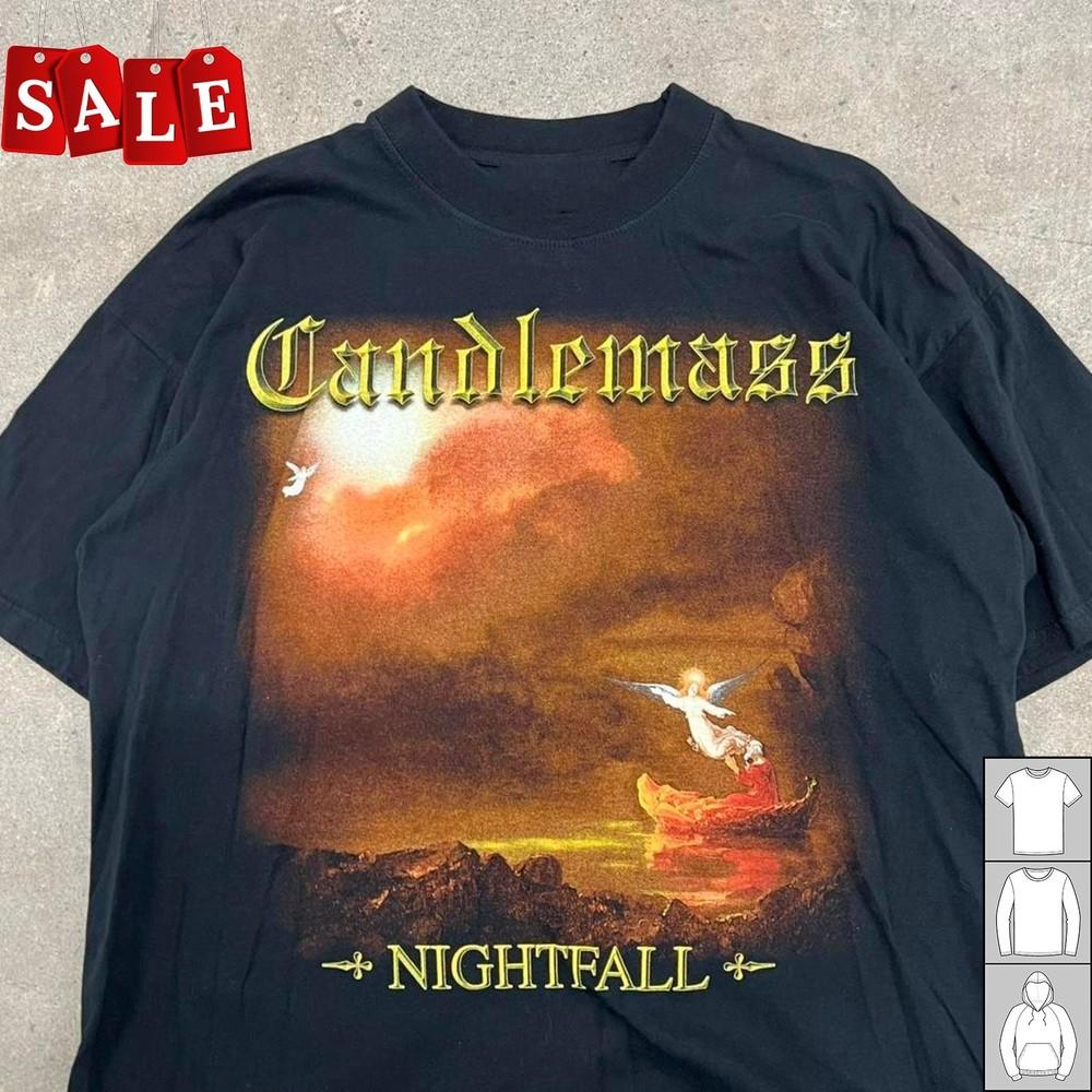 New Candlemass nightfall album Gift For Fans Unisex S5XL Shirt LL516 Unisex T-Shirt L