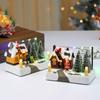 New Resin Luminous Music Box Ornament, Music Box, Christmas Decoration, Christmas Gift, Snow Scene Display