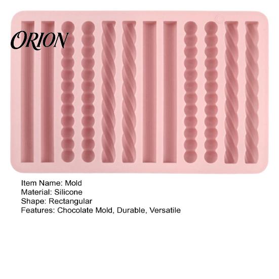 Nonstick Candy Making Tool Silicone Chocolate Rod Mold, 12 Cavity Non-stick Baking Tray, Heat Resistant Pretzel Bar Tray Flexible Strip Mold for Oven