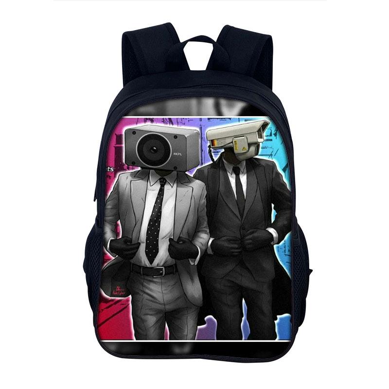 3D-Druck Skibidi Toilette Schulrucksack Tasche Schultasche Rucksack Mochila Studenten-Rucksacktasche für Jungen Mädchen Bestes Geschenk