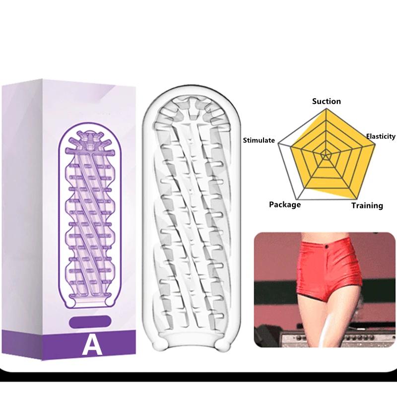 Male Masturbator Cup Soft Pussy Sex Toy Transparent Vagina Adult Endurance Exercise Adult supplies Vacuum Pocket Cup for Men