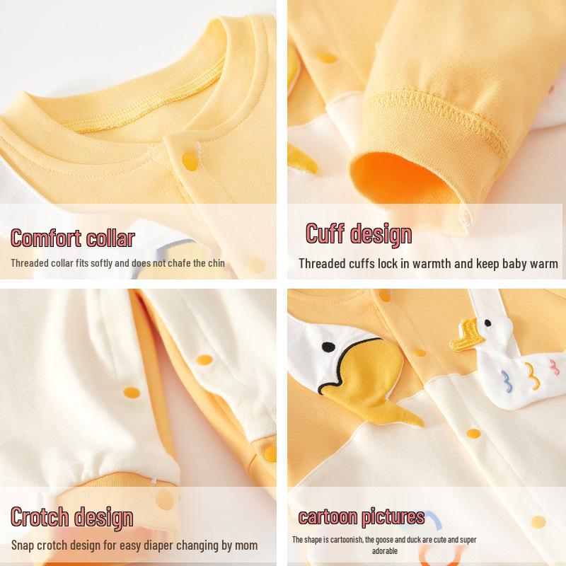 Super Cute Pure Cotton Baby Romper - Spring/Autumn Unisex Crawling & Sleepwear