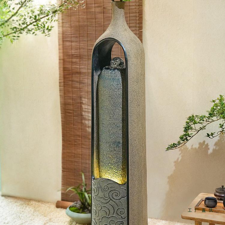 Chinese Indoor Waterfall Ornament: Living Room Fountain for Wealth & Home Decor
