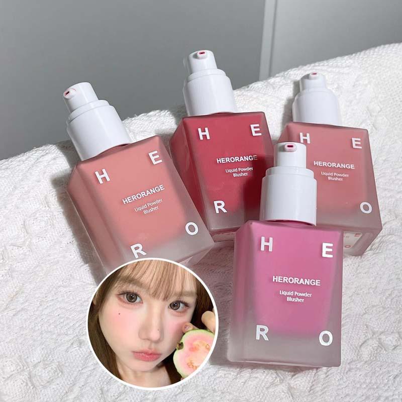 Herorange 4Colors Liquid Blush Pressed Blush Moisturizing Color Enhancing Face Eyes Lips Women'S Makeup Create Rouge Blush Cream