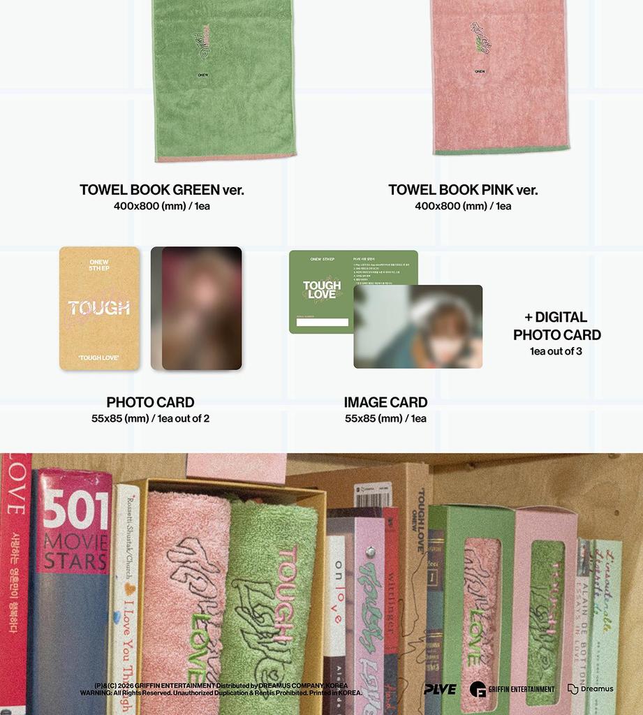 [POB] ONEW (SHINee) [TOUGH LOVE] 5th EP Album (TOWEL BOOK ver.)