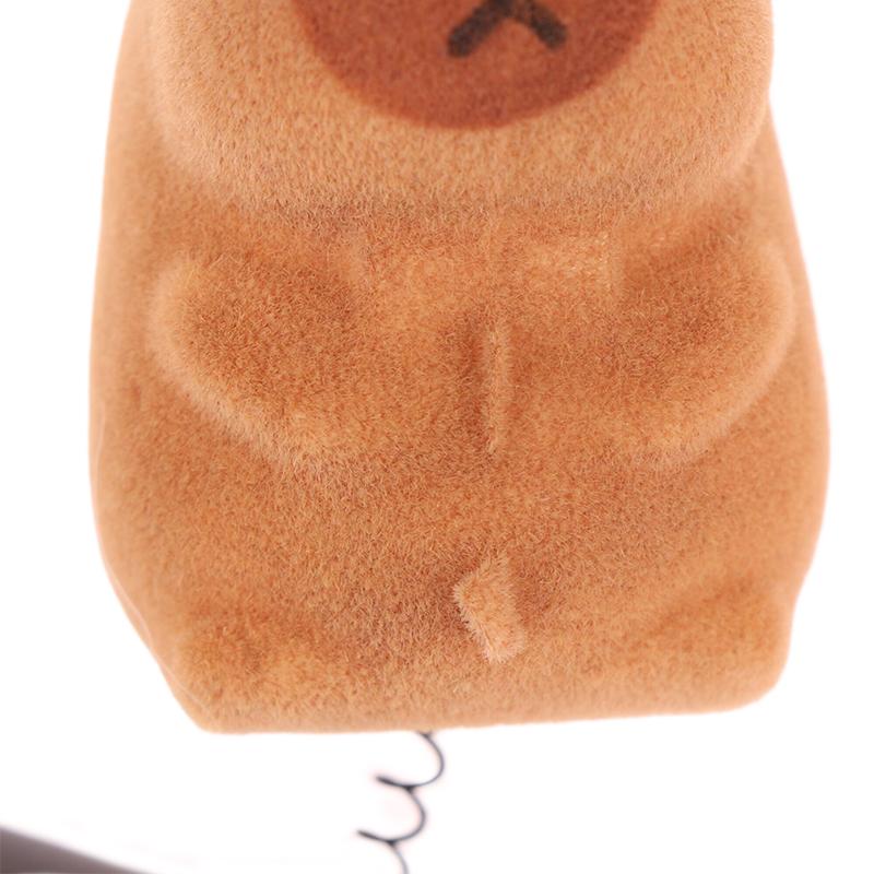 3 Stück Beflockung Lustige 3D Capybara Feder Plüsch Haarnadel Tier Lieblich Haarspange Accessoires Kopfschmuck