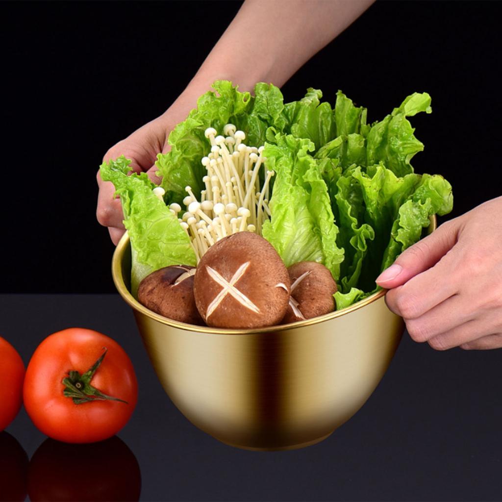 Large Capacity Slanted Lettuce Bucket Stainless Steel Bevel Vegetable Serving Bowl Cooking Basin for Kitchen Use