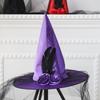 Rose Flower Mesh Witch Hat for Halloween - Kids & Adults Masquerade Party Costume