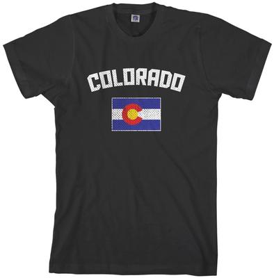 Threadrock Men's Colorado Coloradan Flag T Shirt State Denver