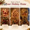 Light Up Holiday Tree Topper Lighted Christmas Topper, Illuminated Santa Claus Gingerbread Nutcracker Treetop Decorative Ornament for Top with Spring