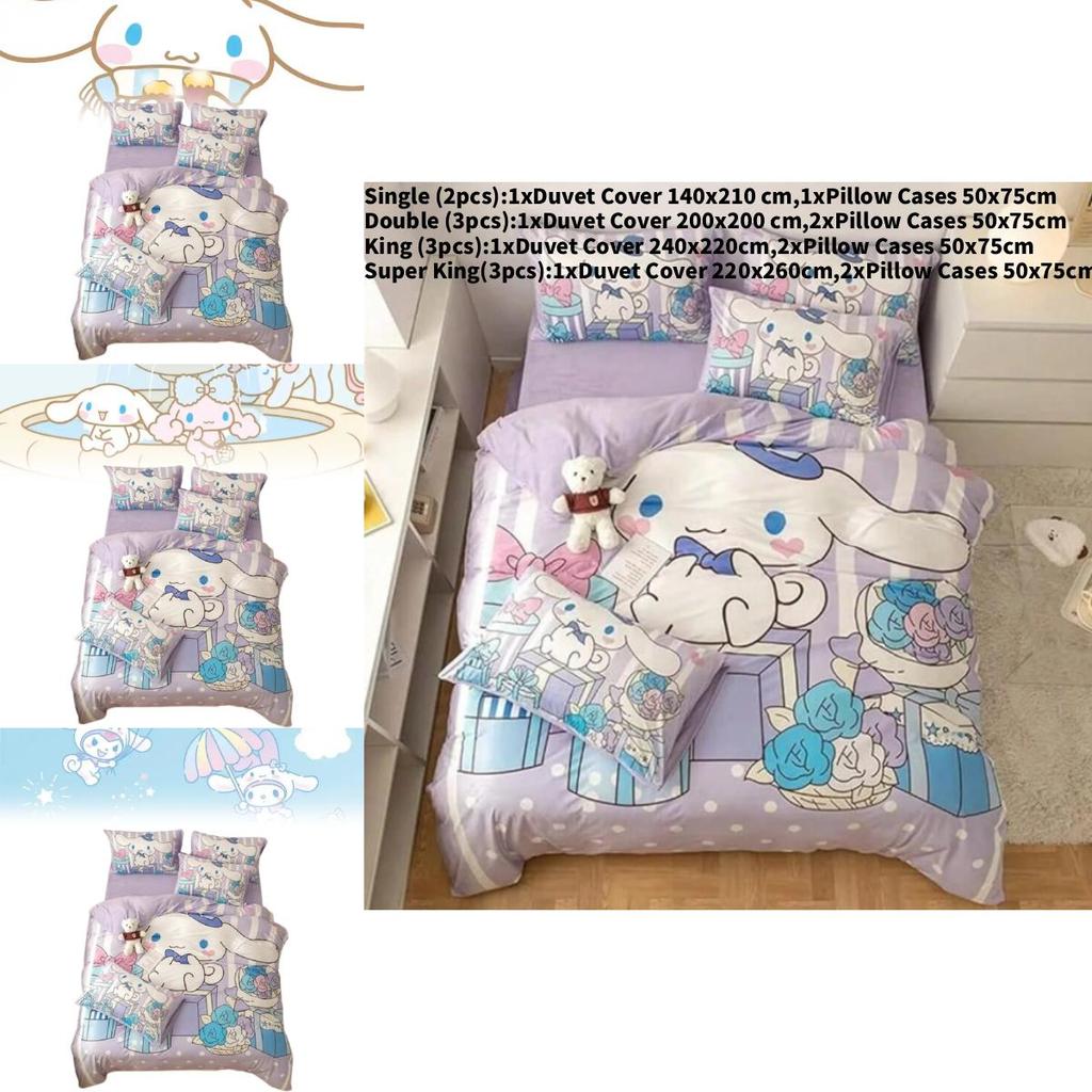 Cartoon Pattern Digital Print Bedding Set For Beds