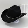 Rhinestone-Embellished Western Cowboy Hats for Men & Women, Bridal & Honeymoon Sun Hats