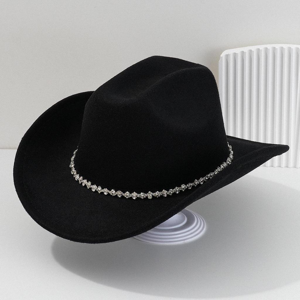 Rhinestone-Embellished Western Cowboy Hats for Men & Women, Bridal & Honeymoon Sun Hats