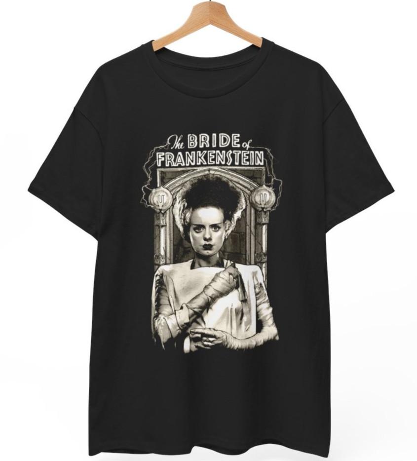 The Bride of Frankenstein T-Shirt, FRANKENSTEIN Horror Movie Monster Unisex Tee Unisex T-Shirt XXL