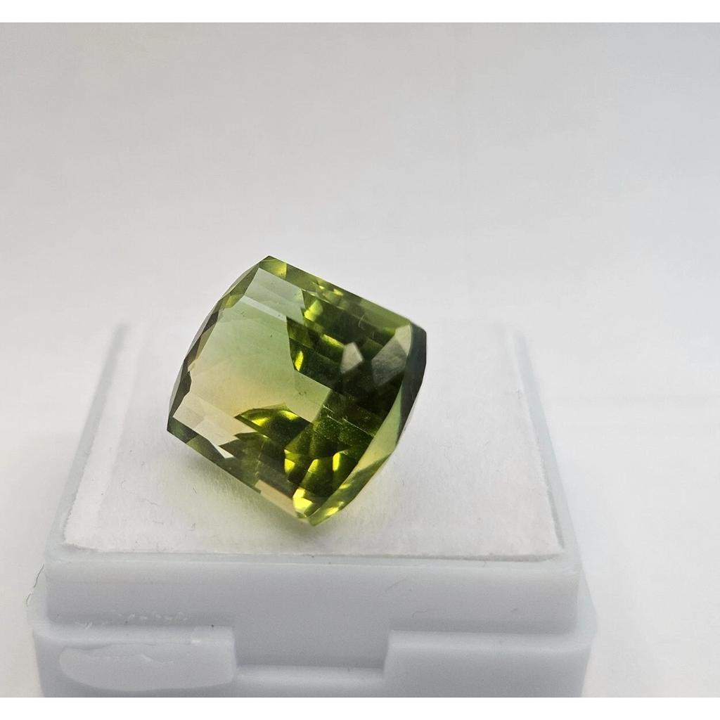 Certified Natural Green Tourmaline Cushion Cut 11-12 Ct Stunning Loose Gemstone