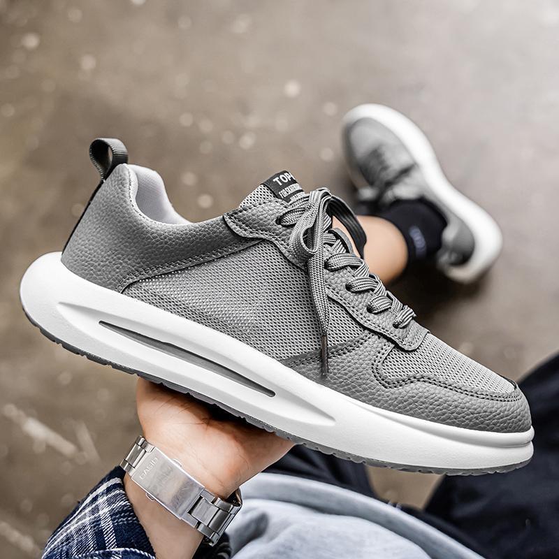 New Fashion Men 's Four Seasons Comfortable Thick Sole Shoes Students BoysTrending Soft Sole Breathable Casual Running Sneakers