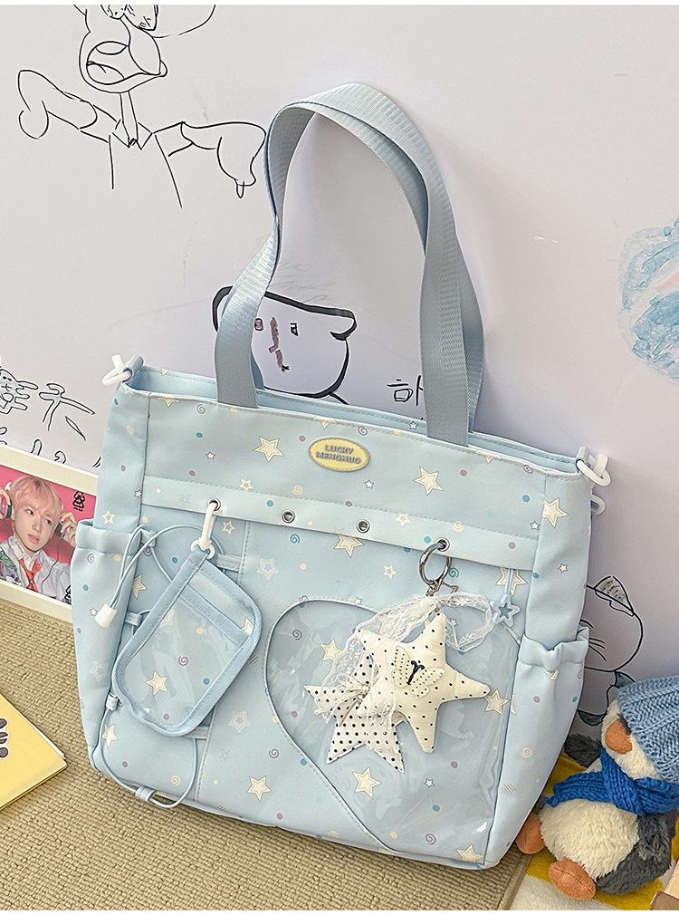 Zaino coreano ins Cartone Animato Casual Zaino Piccolo Fresco Borsa a Spalla Grande Capacità Zaino Scolastico per Studente di Scuola Media Zaino Versatile