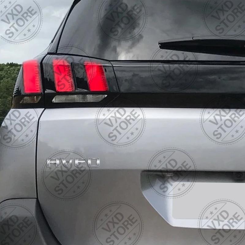 For Chevrolet Aveo Lettering Car 3D Metal Letters Logo Badge Decals Sticker Car Auto Rear Trunk Alphabet Emblem Styling Stickers