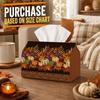 1pc Traditional Botanical Harvest Tissue Box | Multi-functional Autumn Napkin Dispenser, Two Sizes Available Suitable for Home, Fall Car Decoration Pu