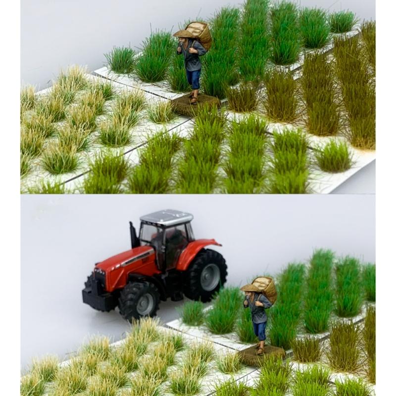 32x Static Grass Model Grass Tufts Rail Way Artificial Grass Miniature Tufts Terrain for Landscape Model Rail Way