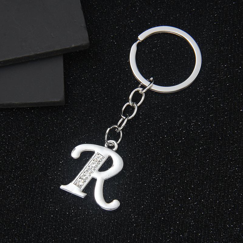 Simple Personality 26 Letters Versatile Keychain European and American New English Creative Luggage Keyring